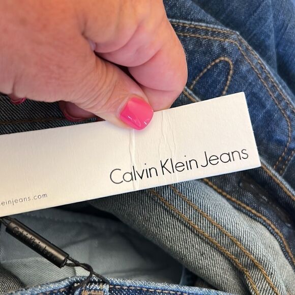 Calvin Klein skinny flare denim jeans Size 16 New - Picture 12 of 12